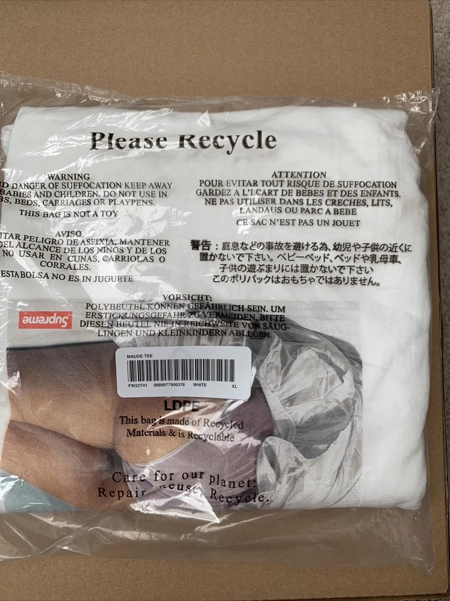 SUPREME MAUDE TEE/ WHITE/ SIZE XL FW22 WEEK 5 (100% AUTHENTIC