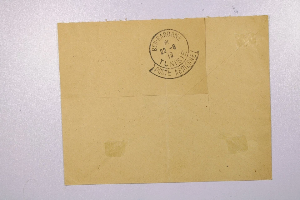 Túnez 1919 correo aéreo / Zaris a Ben Gardane (corte de solapa trasera) - L38552 Foto 2 de 3