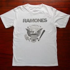 Ramones Shirt Tour Concert Punk Rock Band Unisex White T-shirt Size S-5XL