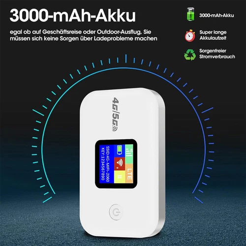 4G LTE Tragbare Mobiler WLAN Router Hotspot 150 Mbit/s WLAN Modem SIM Karte - Bild 8 von 15