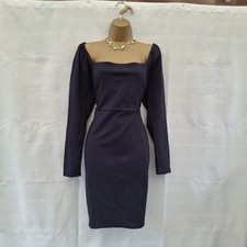 Boden Dress UK 18 New BNWT Navy  Stretch Knee Length Off Shoulder Occasion