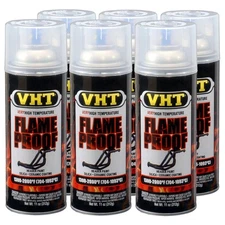 VHT High Temp Paint VHTSP115 (6-PACK); FlameProof 11oz Satin Clear 1300°F-2000°F
