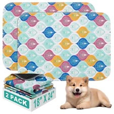 Washable Pee Pads for Dogs, Stylish Absorbent Reusable Training Dog Pads, Non...