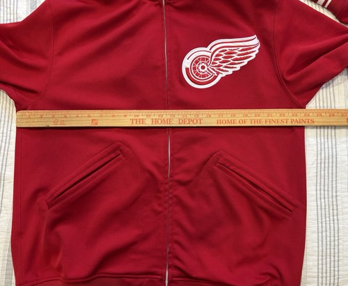 Mitchell & Ness Varsity Detroit Red Wings Full Zip Track Jacket Men’s Size Large - Picture 9 of 11
