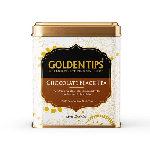 Golden Tips Full Leaf Black Tea Tin Can Chocolate Flavour (50 cups, 100 Gram) - Picture 3 of 8