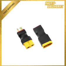 XT60 to T Plug Adapter, Male to Female RC LiPo Battery Connectors, No Wires