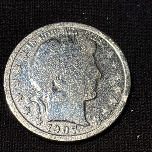 Barber Silver Half Dollar 1907-O -  just above Melt Price w/ Free Shipping