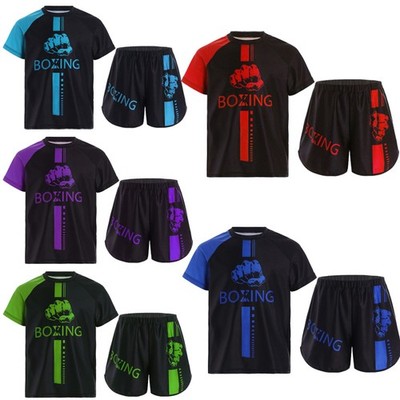Kinder Jungen Sport Kleidung Set Trainingsanzug Kurzarm T-Shirts und Kurze Hose
