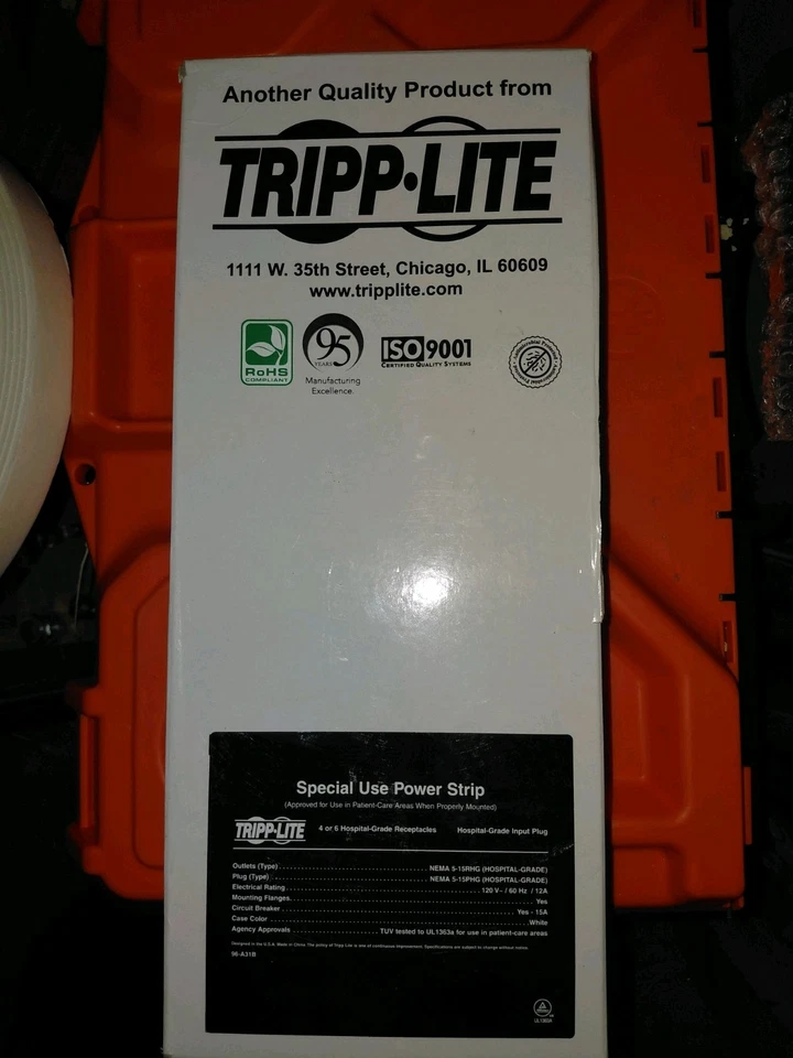 Tripp Lite Medical-Grade Power Strip 6 20A Hospital-Grade Outlets 25ft. Cord - Image 2 of 2