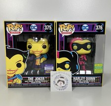 DC Imperial Heroes #375 376 Joker Harley Quinn Blacklight Funko Pop! Mindstyle