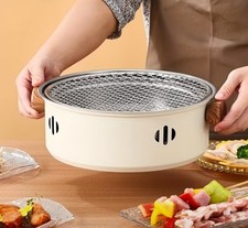 BBQ Grill Pan Stainless Steel - Compact Portable Tabletop Barbecue - Korean BBQ