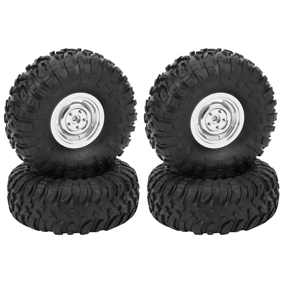 Silver Rubber Tire Tyre Replacement For MN90 91 99 99S 1/12 RC Car Crawler Upgra - Bild 3 von 4