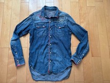 KAPITAL Paisley Sashiko Embroidered Denim Shirt 3 Used Japan JAPAN
