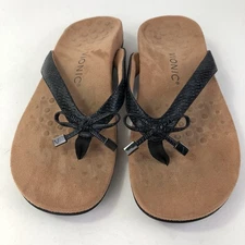 Vionic Bella II Croc Bow Sandals Flip Flops Size 8 Very Good