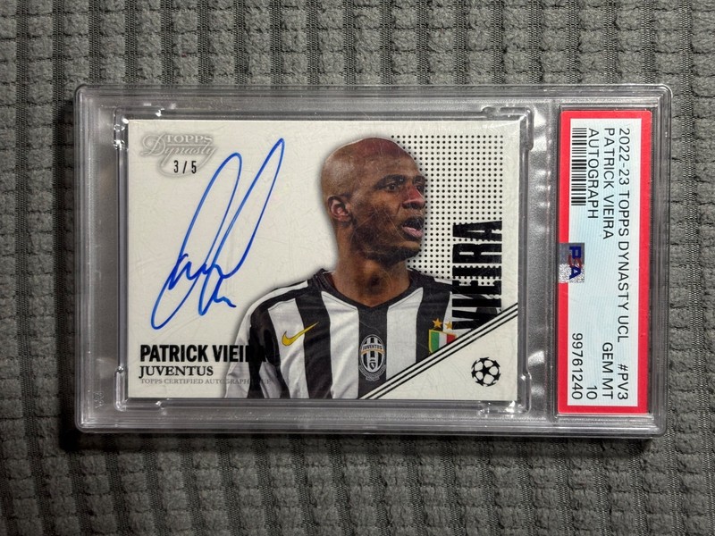 2022-23 Topps Dynasty UEFA Patrick Vieira Auto #A-PV3 /5 PSA 10