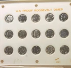 15 Silver Proof Dimes In Capital Holder