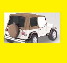 Soft Top For Half Doors Spice Replacement Top 88-95 For Jeep Wrangler No Uppers