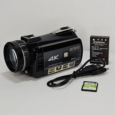 Ordro HDR-AC3 24MP 4K Handheld Digital Camcorder w/ Battery + 64gb SD + Charger