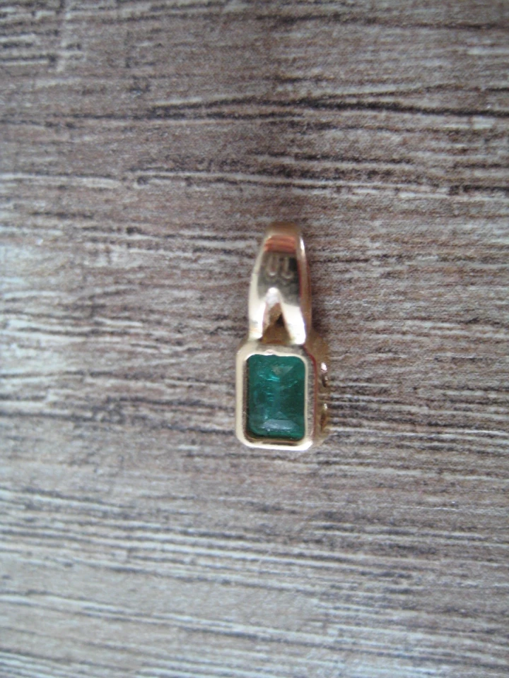 Anhänger 585 GG mit echtem Smaragd - Bild 3 von 4