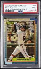 2025 TOPPS UPDATE SILVER PACK 1990 CHROME PROMO #99 JUNG HOO LEE 1/1 PSA 9