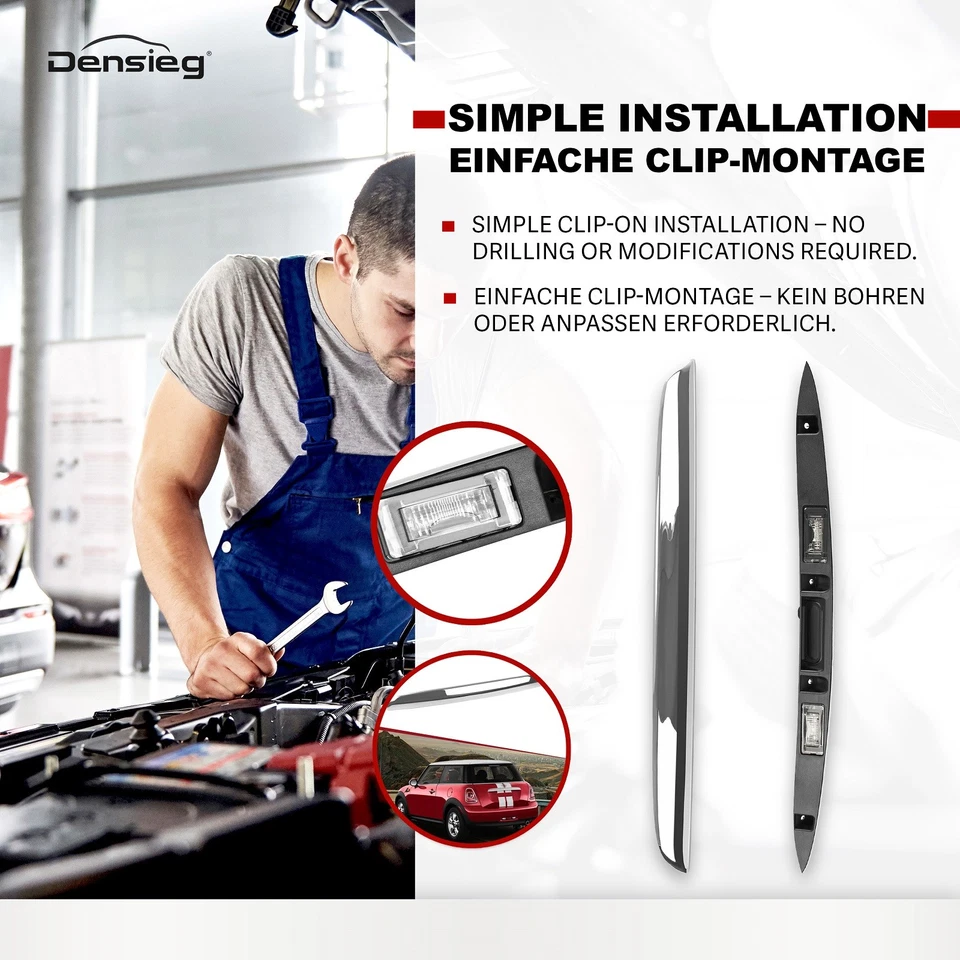 Densieg Maniglia Bagagliaio Posteriore Cromata per MINI R55 R56 R57 51132753603 - Immagine 2 di 4