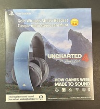 Cuffie Stereo Wireless Ufficiali Sony Gold [Uncharted 4 Grigio Blu Edition] NUOVE