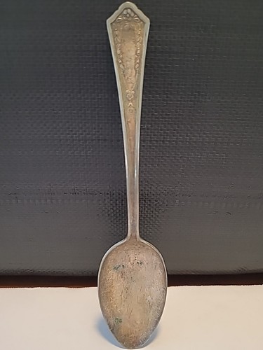 Vintage Braut Silber Teller Löffel Patina 8 Zoll - Bild 1 von 7