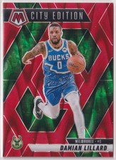 2024-25 Panini Mosaic Damian Lillard City Edition Red Seismic Prizm #285 SP /299