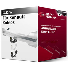 Für Renault Koleos II Typ HC (G.D.W.) Anhängerkupplung vertikal abnehmbar neu