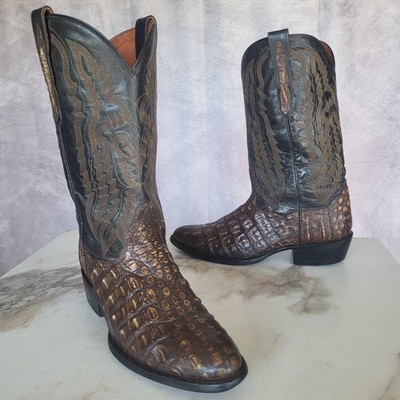 Dan Post Boots Crocodile/Alligator Size 9.5 Brown Western Cowboy Boots