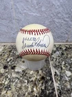 FRANK ROBINSON AUTOGRAPHED RAWLINGS AMERICAN LEAGUE BASEBALL HALL of FAME 82