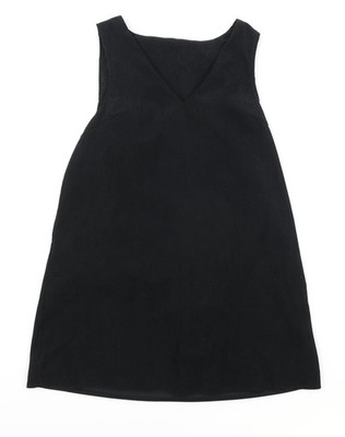 SheIn Damen Pullover schwarz Polyester Etuikleid Größe L V-Ausschnitt