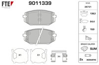 FTE Bremsbelagsatz Scheibenbremse 9011339 FüR Hyundai Tucson NX4E NX4A Crdi 48V