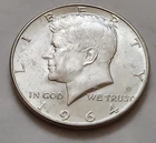 1964 D John F Kennedy Half Dollar 90% Silver 50c         (X21)