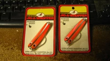 Jig a whopper, NOS, NIP, 2 ct,  orange, free shipping