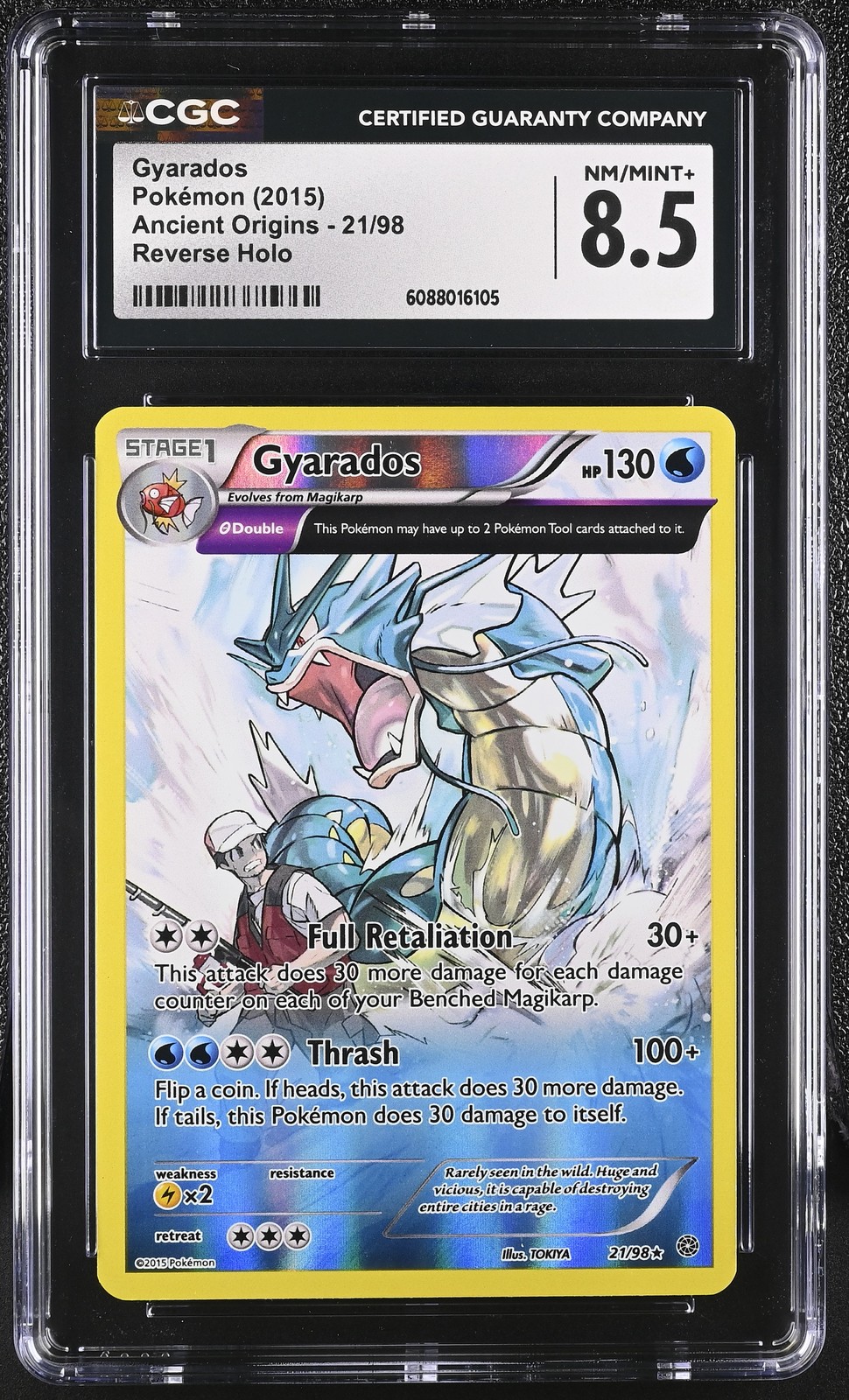 CGC 8.5 Gyarados 2015 Ancient Origins 21/98 Reverse Holo Pokemon Card