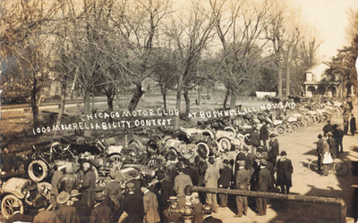 Chicago Motor Club 1000m Reliability Contest RPPC Postcard Bushnell ILL 1910