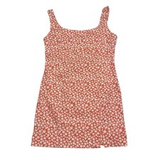 MNG by Mango Orange White Floral Mini Dress Size XL