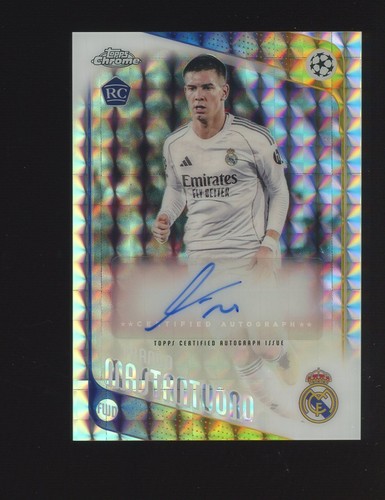 2025 Topps Chrome UCC UEFA Franco Mastantuono RC Rookie AUTO Silver Geometric