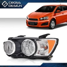Fit For 2012-2016 Chevy Sonic Chrome Amber Halogen Headlight Left Driver Side