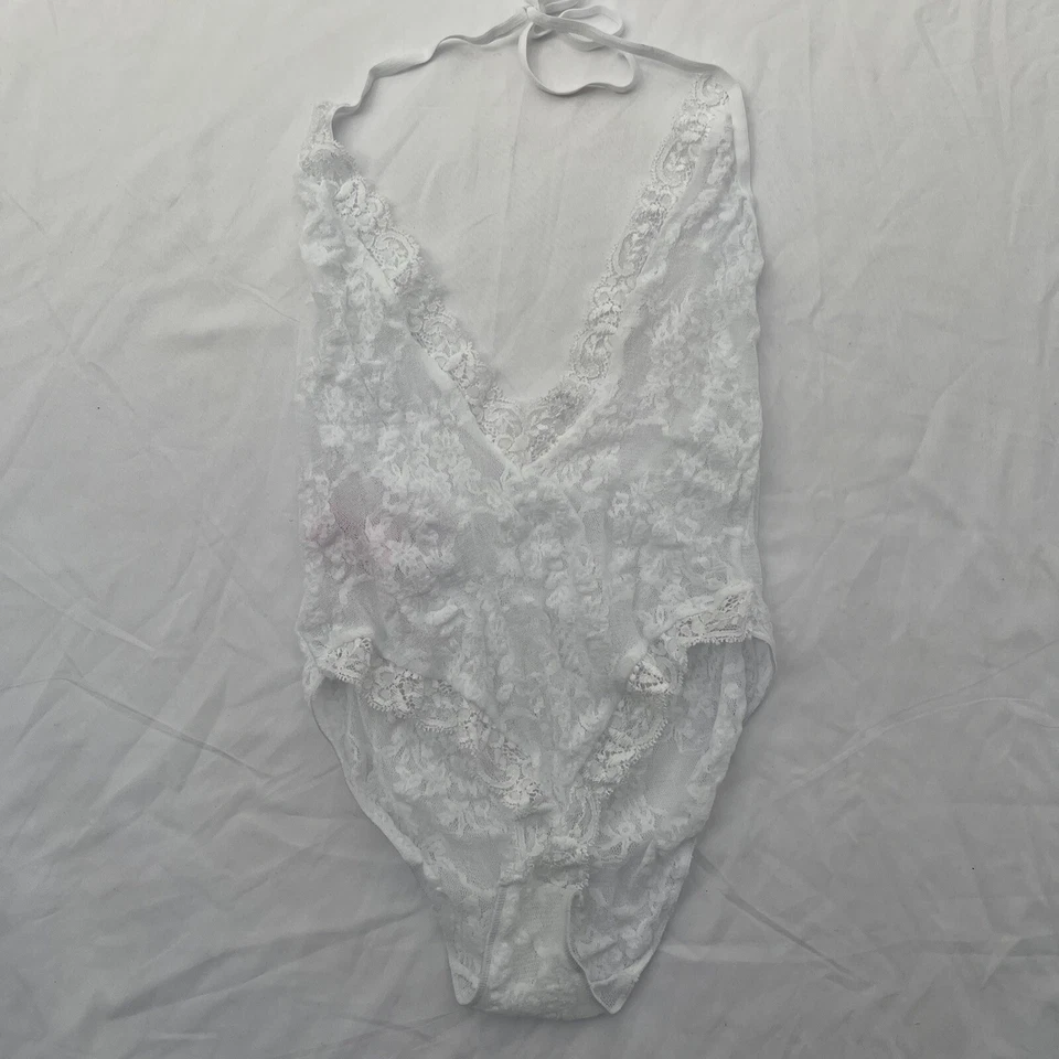 Leg Avenue Lingerie 2 Piece Lace Socks And One Piece Nylon White One Size NWOT - Image 2 of 4