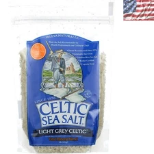 Celtic Coarse Sea Salt in Light Grey, 1 lb Bag - Perfect for Culinary Creations