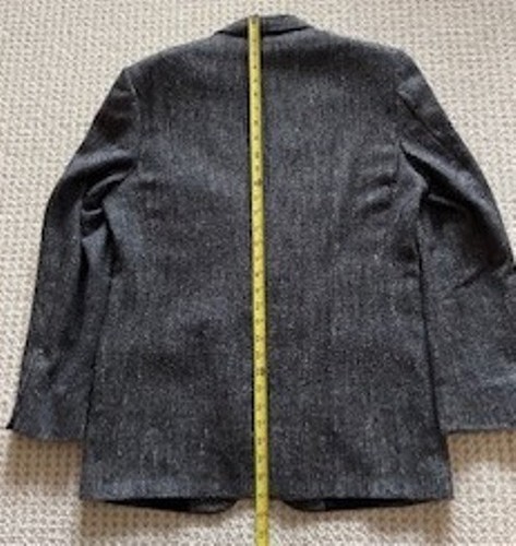 VTG Pierre Cardin Men's Wool Tweed 2-Button Blazer Jacket Gray • 44R - Picture 3 of 7