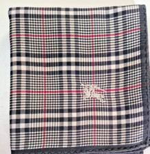 USED HANDKERCHIEF COTTON VINTAGE BANDANA CLASSIC ART PLAIDS  CHECKS 17" SCARF