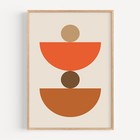 Boho Abstract Terracotta Modern Minimalist Wall Art Poster Print 17.5