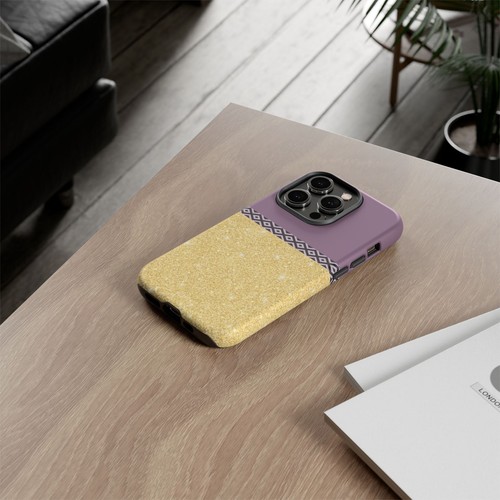 Purple and Shimmer Gold Tough Phone Case for Iphone Samsung Galaxy Google pixel - 第 71/289 張圖片
