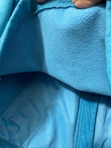 SO Girls Aquamarine Hooded Wind Rain Resistant Full Zip Jacket Size L(14) Lined - Picture 7 of 14