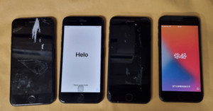 4x DEFEKT Apple iPhone 7 - 32GB - SCHWARZ A1778 (GSM)