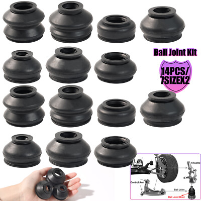 14pcs Gummi Spurstangenkopf Kugelgelenk Traggelenk Schutz Manschette  Staubkappe