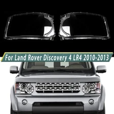 A Pair Headlight Lens Cover For Land Rover Discovery 4 LR4 2010-2013